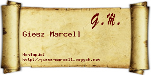 Giesz Marcell névjegykártya